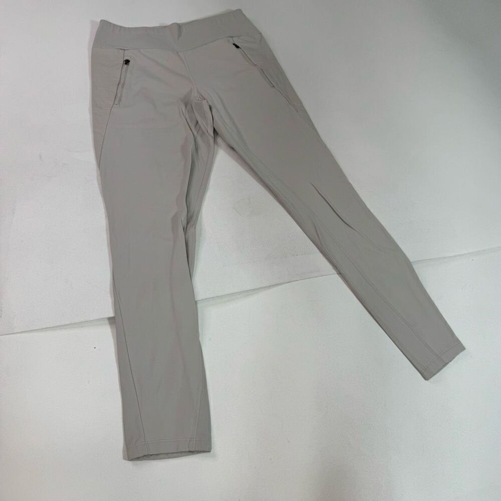 J Jill Linen Stretch Pants Womens Large Pink Elastic Waist Cropped Coastal